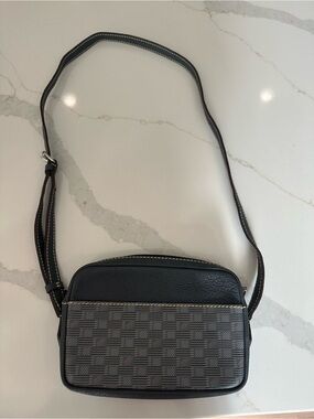 Savoie Moreau Paris Gray Check Crossbody Bag Made in France
